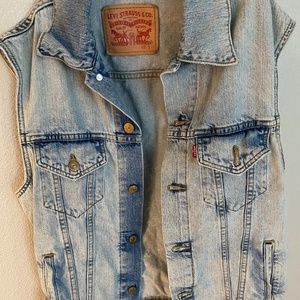 Womens Levi Jean Vest Jacket
